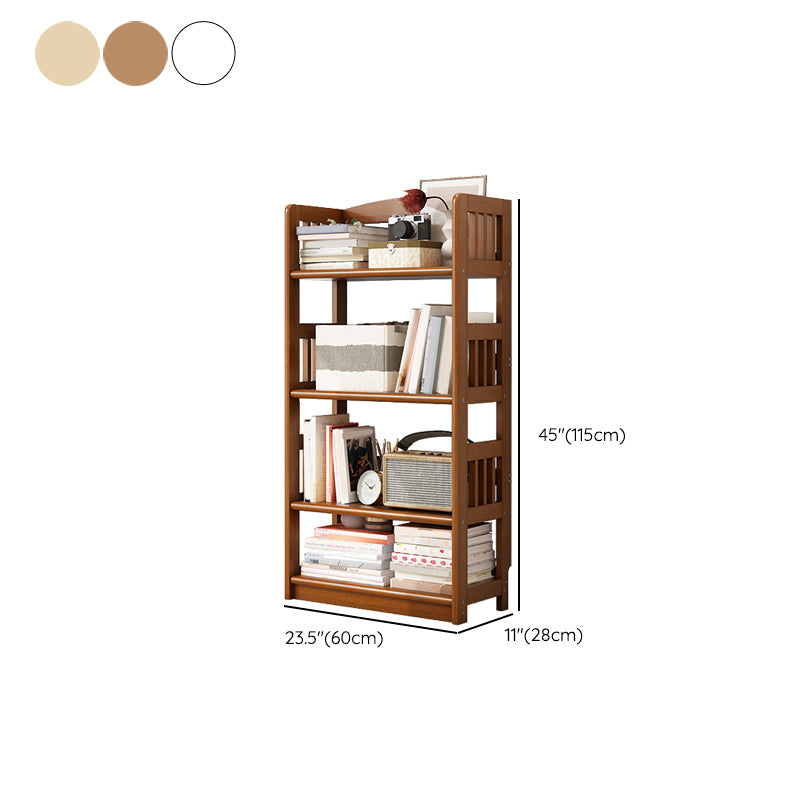 Scandinavian Style Open Back Bookshelf Standard Wooden Bookcase for Study Room