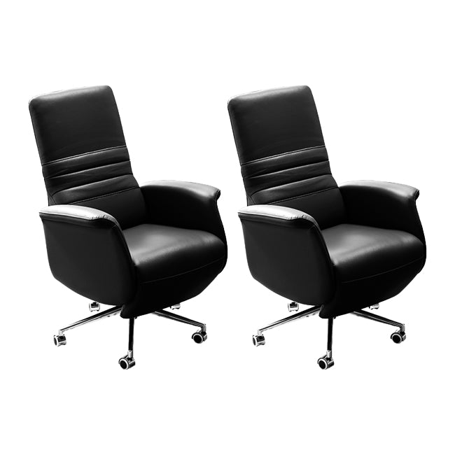 Padded Arms Chair Modern No Distressing Ergonomic Office Chair with Wheels