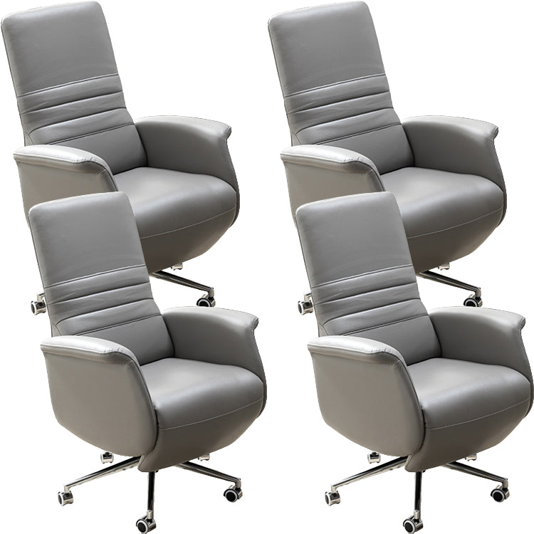 Padded Arms Chair Modern No Distressing Ergonomic Office Chair with Wheels