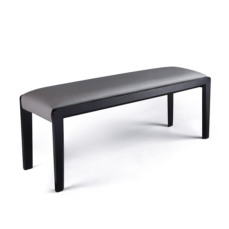 Contemporary Rectangle Upholstered Bench Home Seating Bench in Gray
