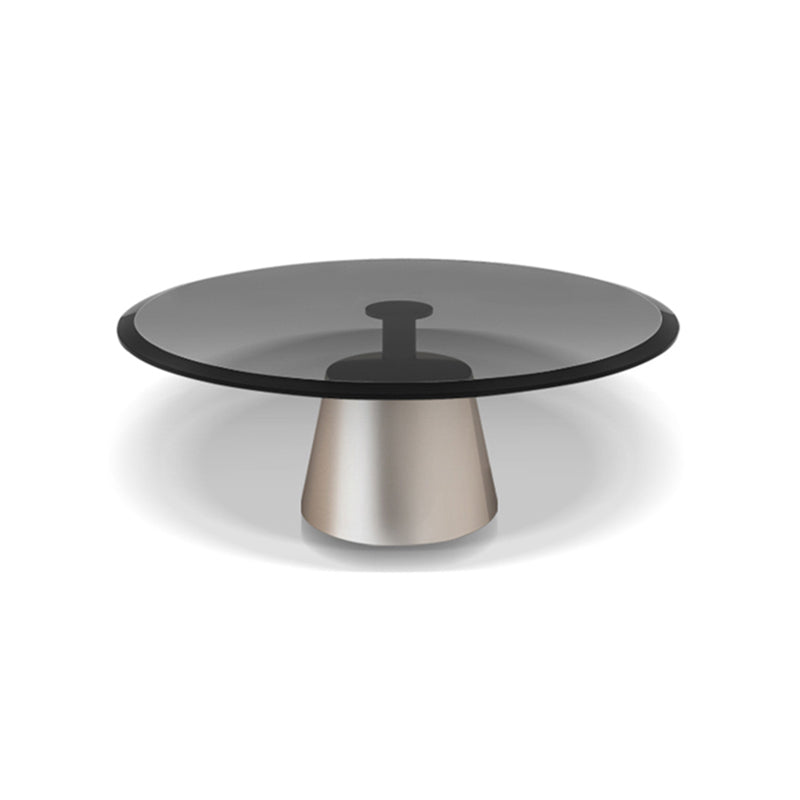 Black  Glass Top Bunching Tables Abstract Coffee Cocktail Table