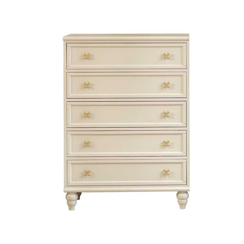 Glam Lingerie Chest Rubber Wood Horizontal Storage Chest for Bedroom