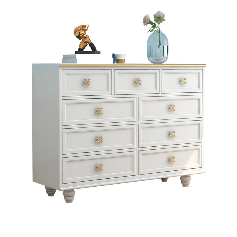 Glam Lingerie Chest Rubber Wood Horizontal Storage Chest for Bedroom