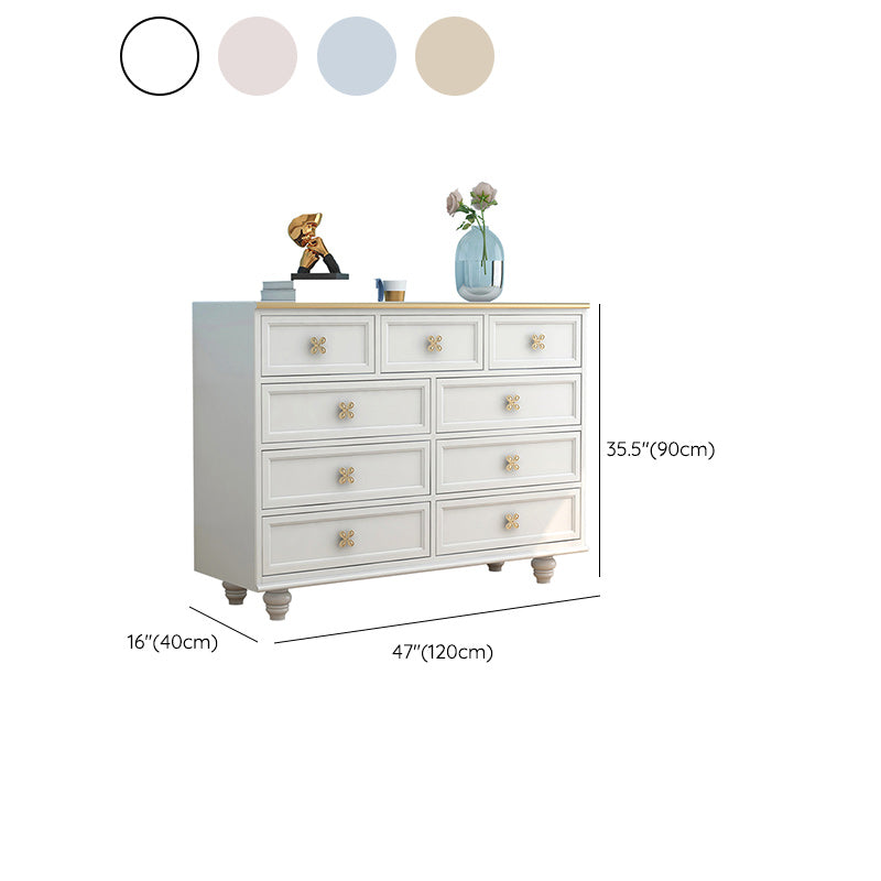 Glam Lingerie Chest Rubber Wood Horizontal Storage Chest for Bedroom