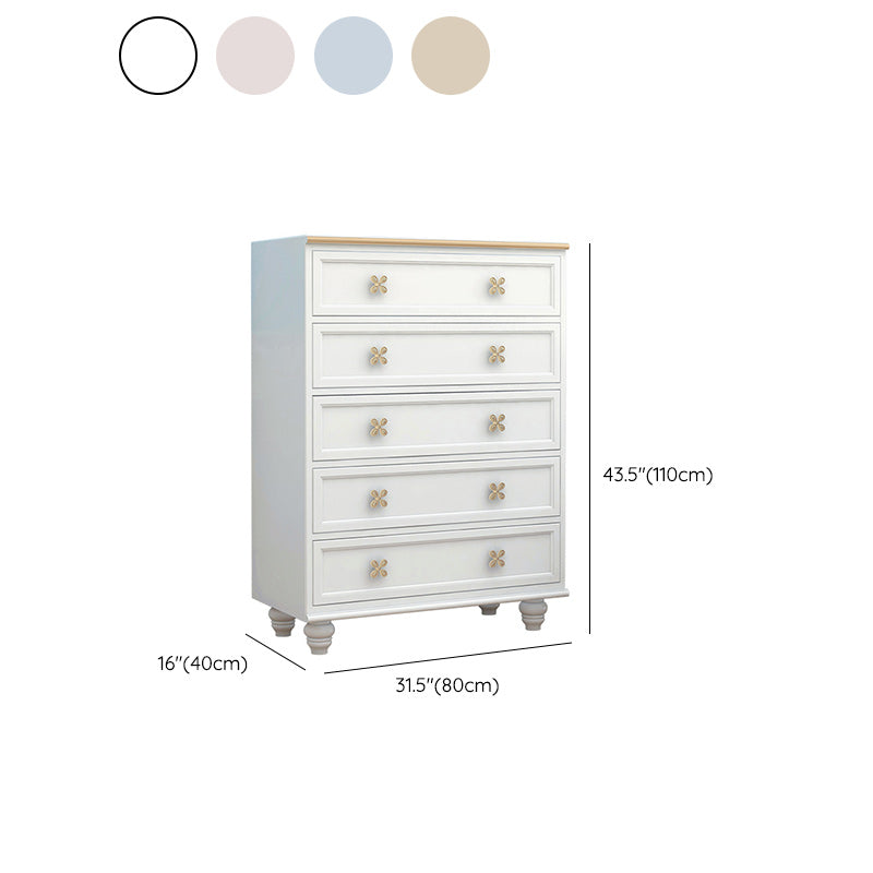 Glam Lingerie Chest Rubber Wood Horizontal Storage Chest for Bedroom