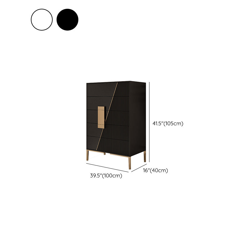 Glam Horizontal Storage Chest Wood Soft-Close Drawers Double Chest