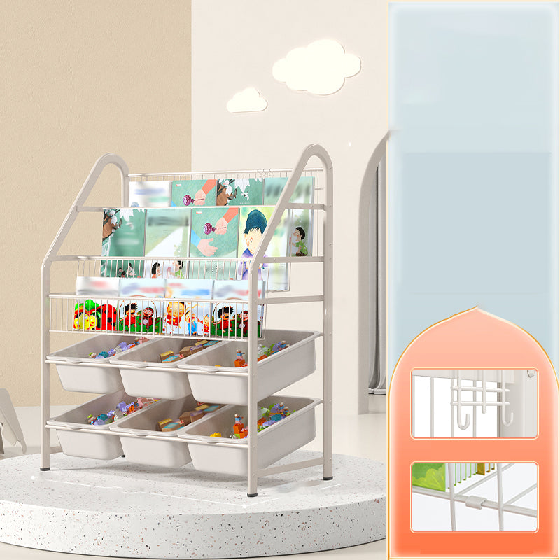 Metal Closed Back Standard Bookshelf Shelves Included Bookcase for Study Room