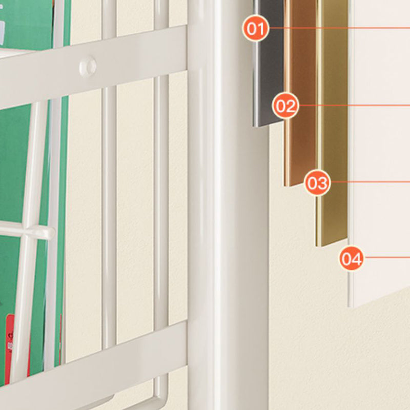 Metal Closed Back Standard Bookshelf Shelves Included Bookcase for Study Room