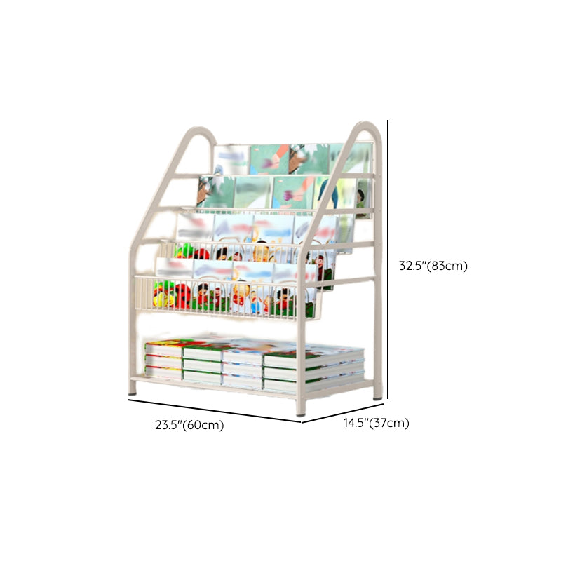 Metal Closed Back Standard Bookshelf Shelves Included Bookcase for Study Room