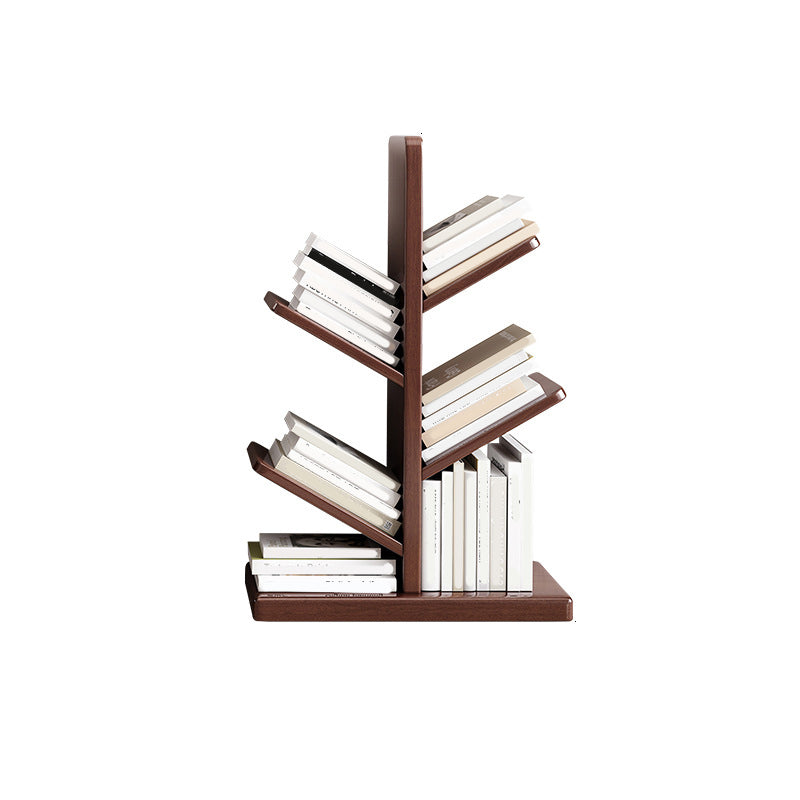 Scandinavian Open Back Vertical Bookshelf Wooden Bookcase with Shelves