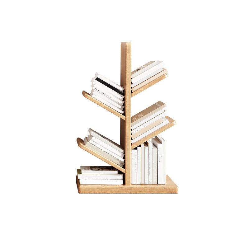 Scandinavian Open Back Vertical Bookshelf Wooden Bookcase with Shelves