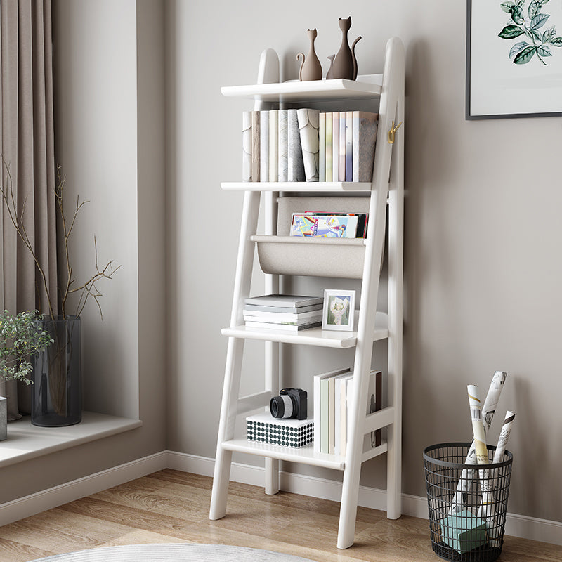 Modern Style Bookshelf Open Back Vertical Wooden Bookcase for Study Room