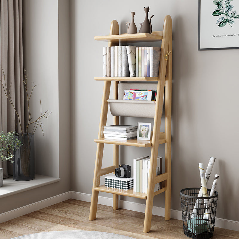 Modern Style Bookshelf Open Back Vertical Wooden Bookcase for Study Room