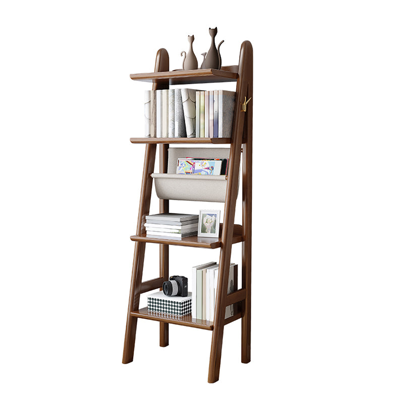 Modern Style Bookshelf Open Back Vertical Wooden Bookcase for Study Room
