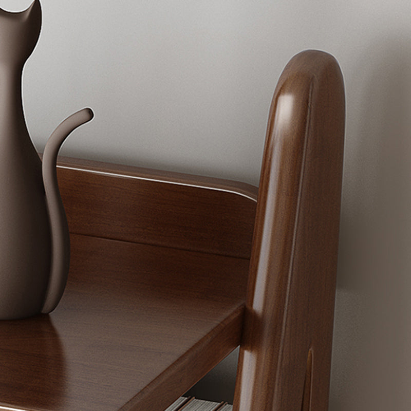 Modern Style Bookshelf Open Back Vertical Wooden Bookcase for Study Room