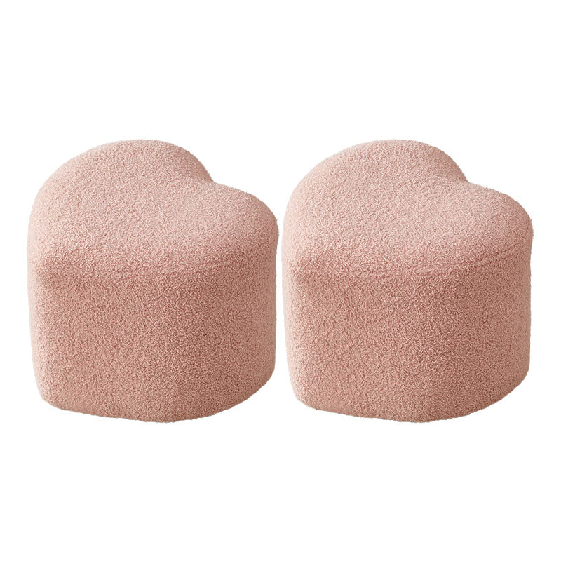 Fabric Standard Stool Modern Style Simple Heart-shaped Stool