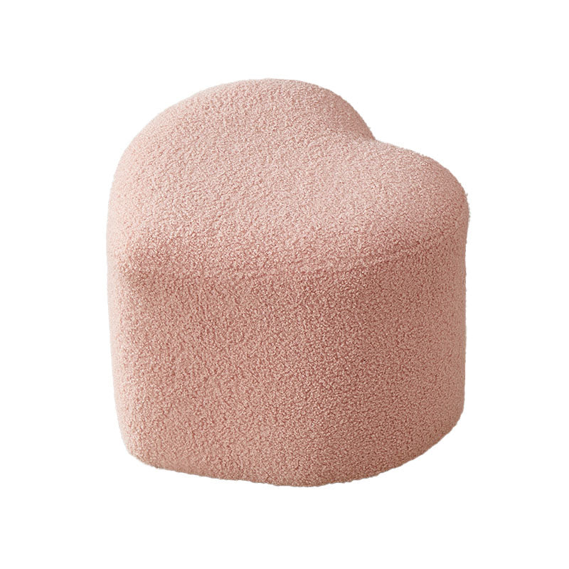 Fabric Standard Stool Modern Style Simple Heart-shaped Stool