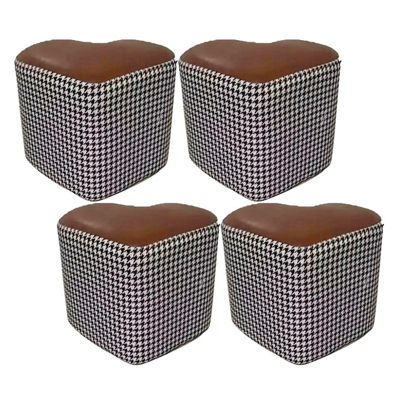 Fabric Standard Stool Modern Style Simple Heart-shaped Stool