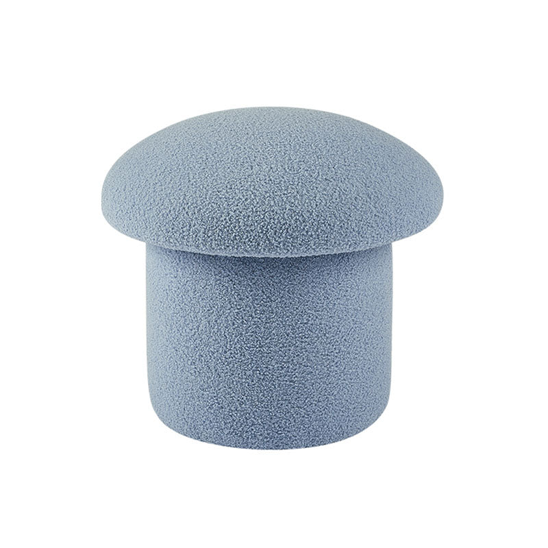 Solid Color Flannel Standard Stool Modern Style Simple Mushroom Stool
