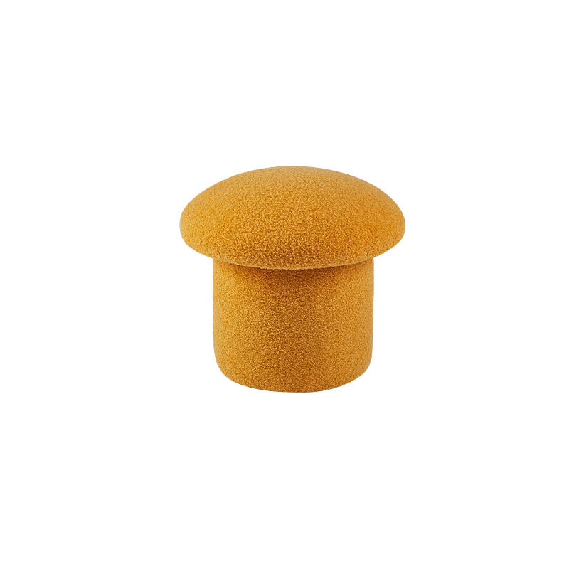 Solid Color Flannel Standard Stool Modern Style Simple Mushroom Stool