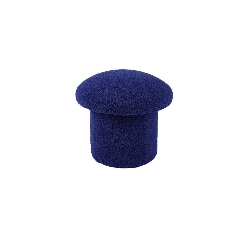 Solid Color Flannel Standard Stool Modern Style Simple Mushroom Stool