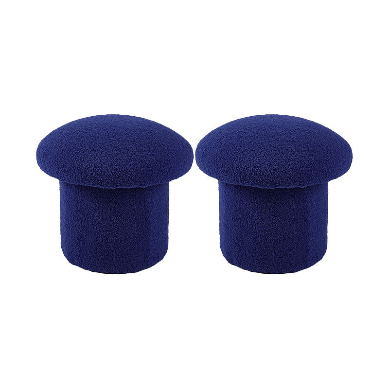 Solid Color Flannel Standard Stool Modern Style Simple Mushroom Stool
