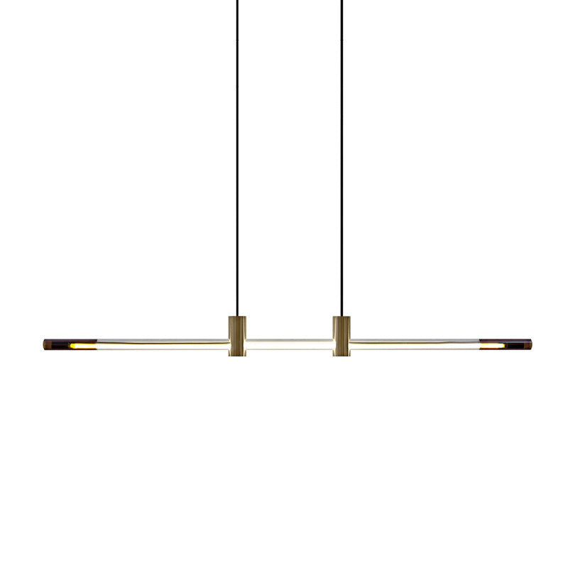 Single Modernist Brass Ceiling Lamp LED Kitchen Island Foyer Lighting