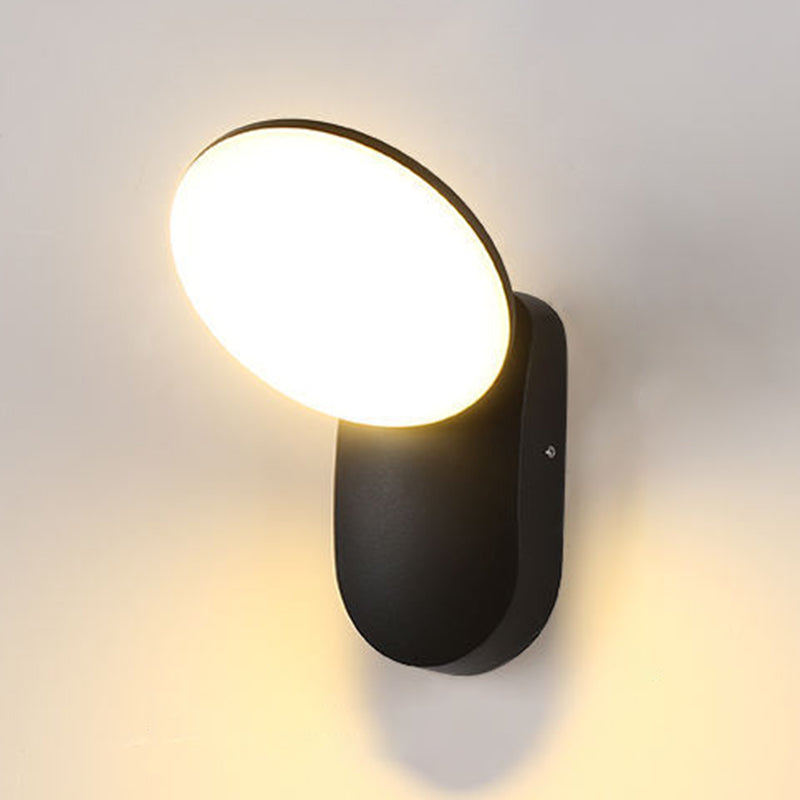 Geometric Shape Wall Lamp Modern Style Metal 1 Light Wall Light in White/Black