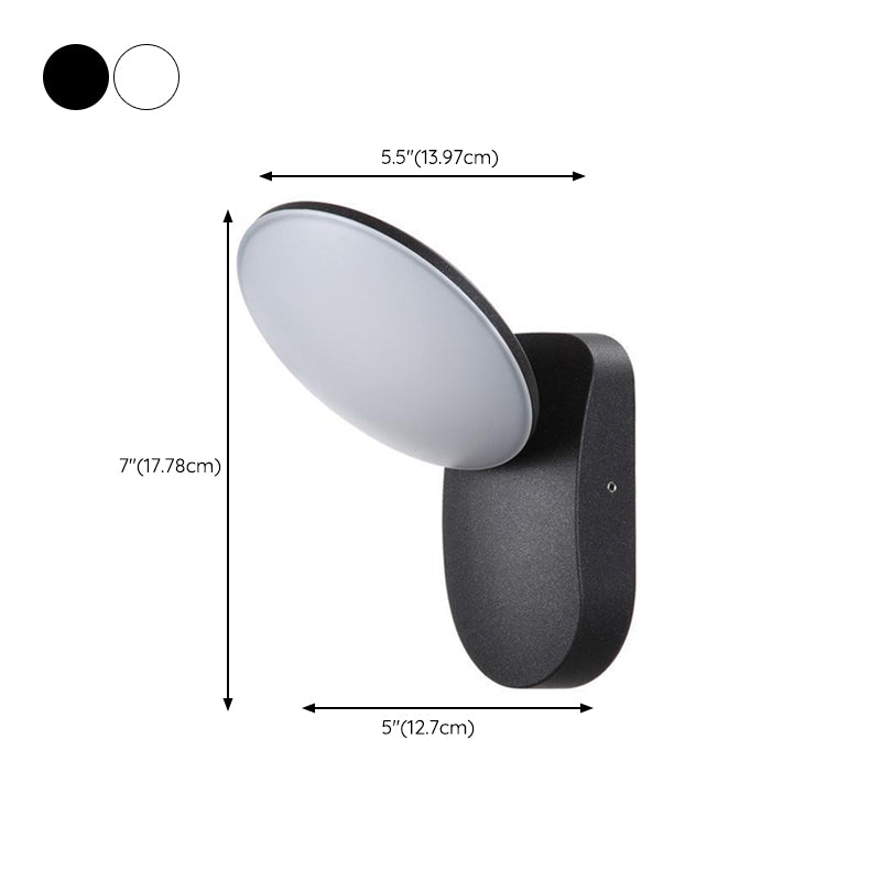 Geometric Shape Wall Lamp Modern Style Metal 1 Light Wall Light in White/Black
