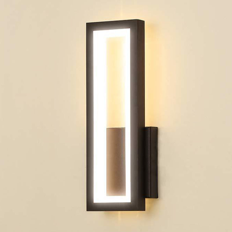 Rectangular Shape Wall Lamp Modern Style Metal 1 Light Wall Light