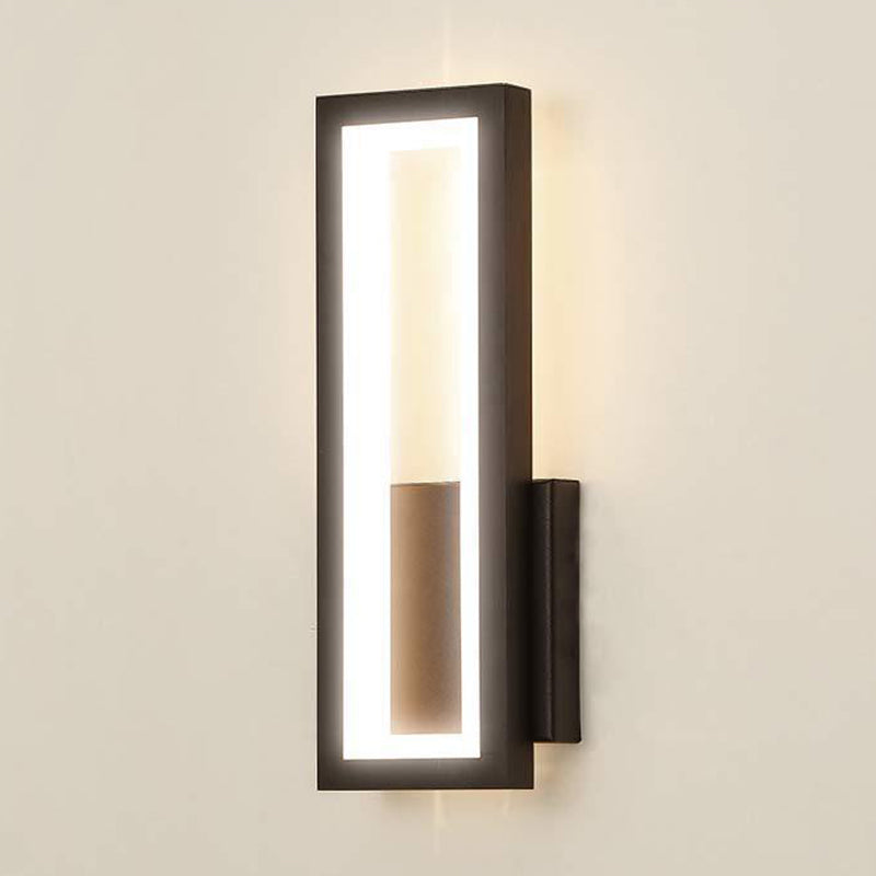Rectangular Shape Wall Lamp Modern Style Metal 1 Light Wall Light