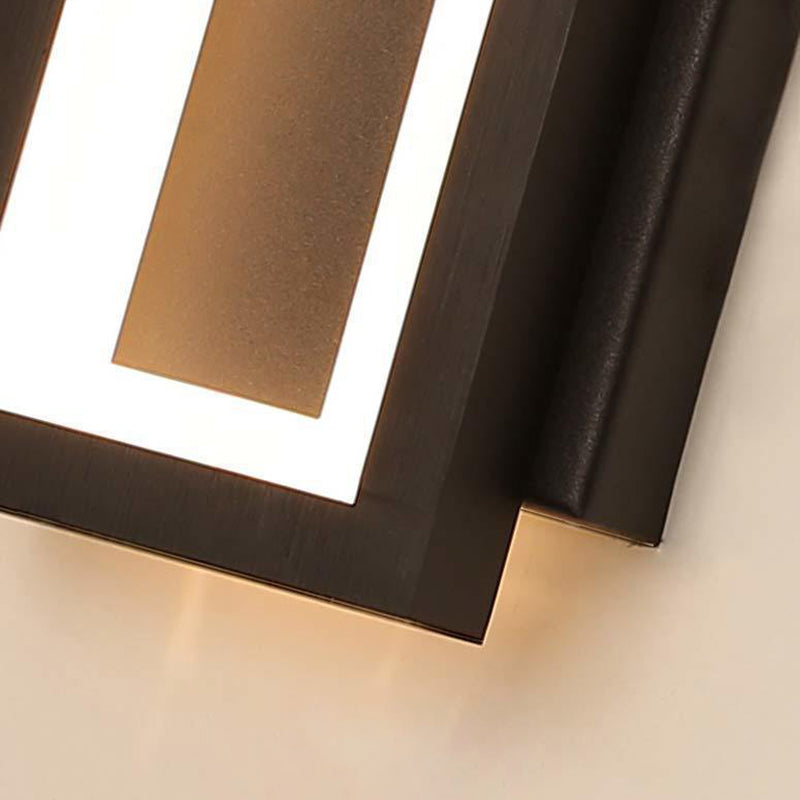 Rectangular Shape Wall Lamp Modern Style Metal 1 Light Wall Light