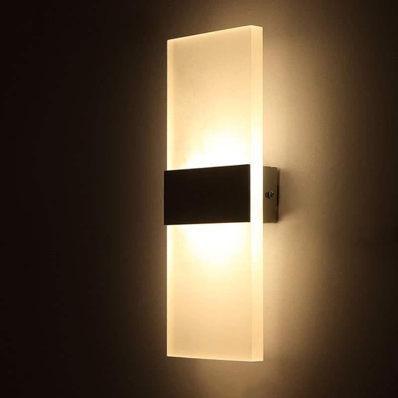 Rectangular Shape Wall Lamp Modern Style Acrylic 1-Light Wall Light for Living Room