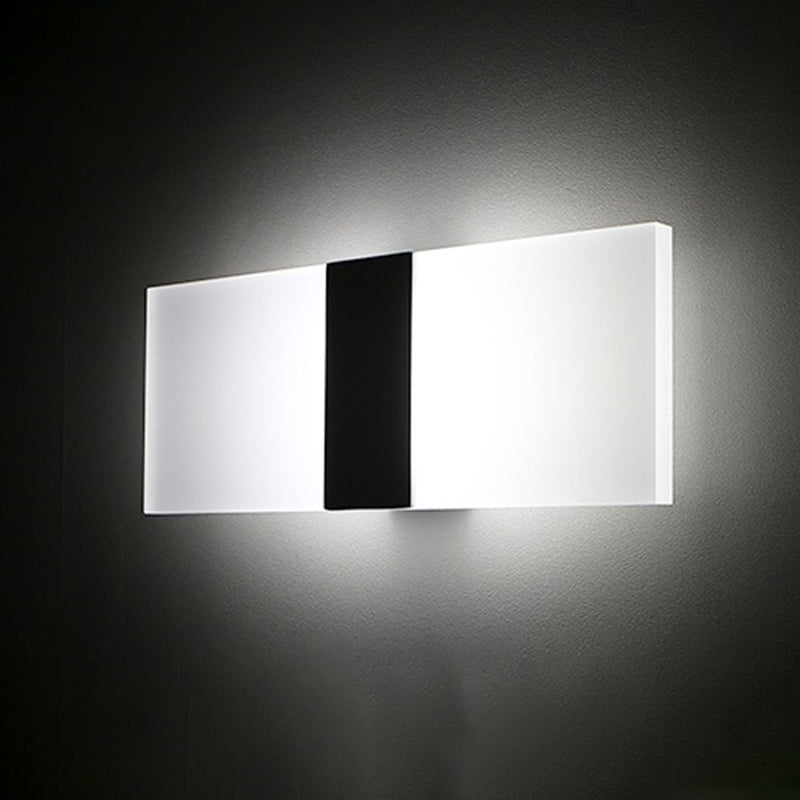 Rectangular Shape Wall Lamp Modern Style Acrylic 1-Light Wall Light for Living Room