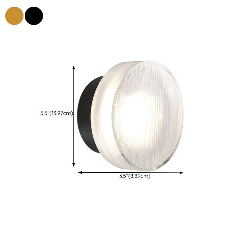 LED Modern 1 - Light Bathroom Vanity Lighting in Black / Gold Acrylic Bath Sconce