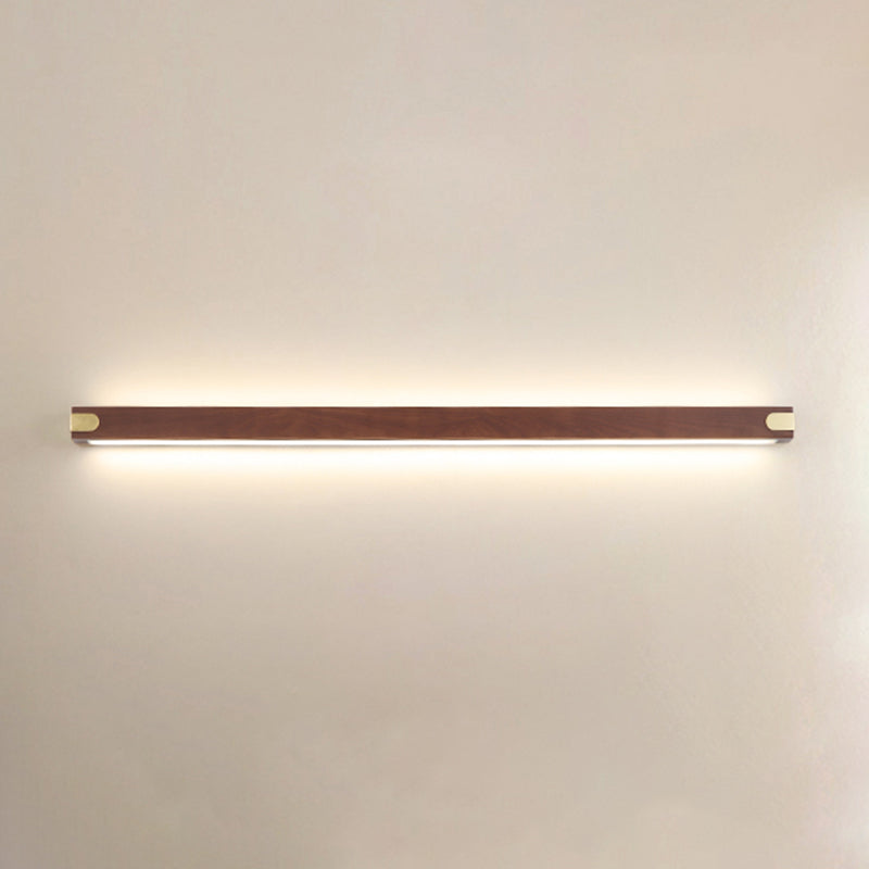 Modern Style Wood Vanity Light Rectangle Vanity Lamp for Shower Room