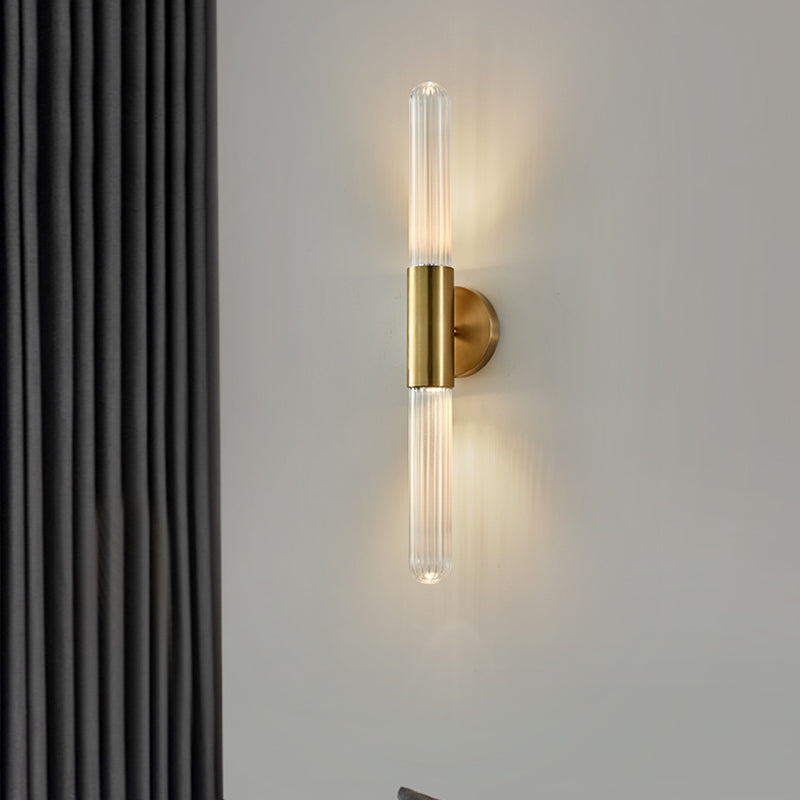 Modern Style Cylinder Vanity Light 2 Lights Metal Vanity Lamp for Shower Room