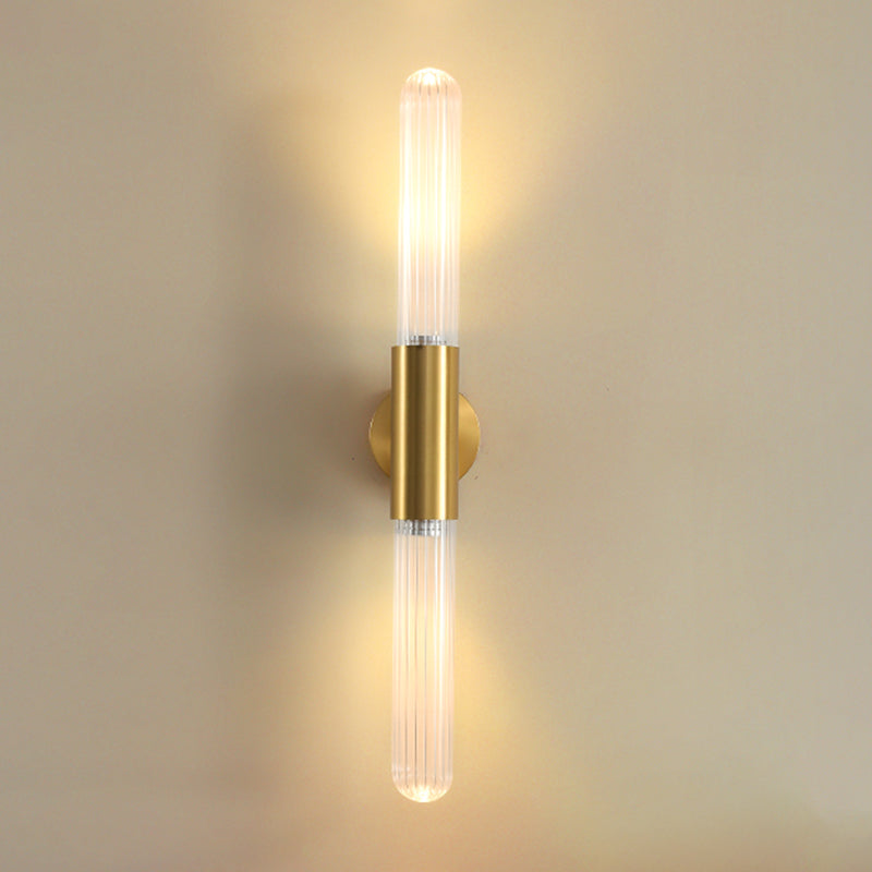 Modern Style Cylinder Vanity Light 2 Lights Metal Vanity Lamp for Shower Room