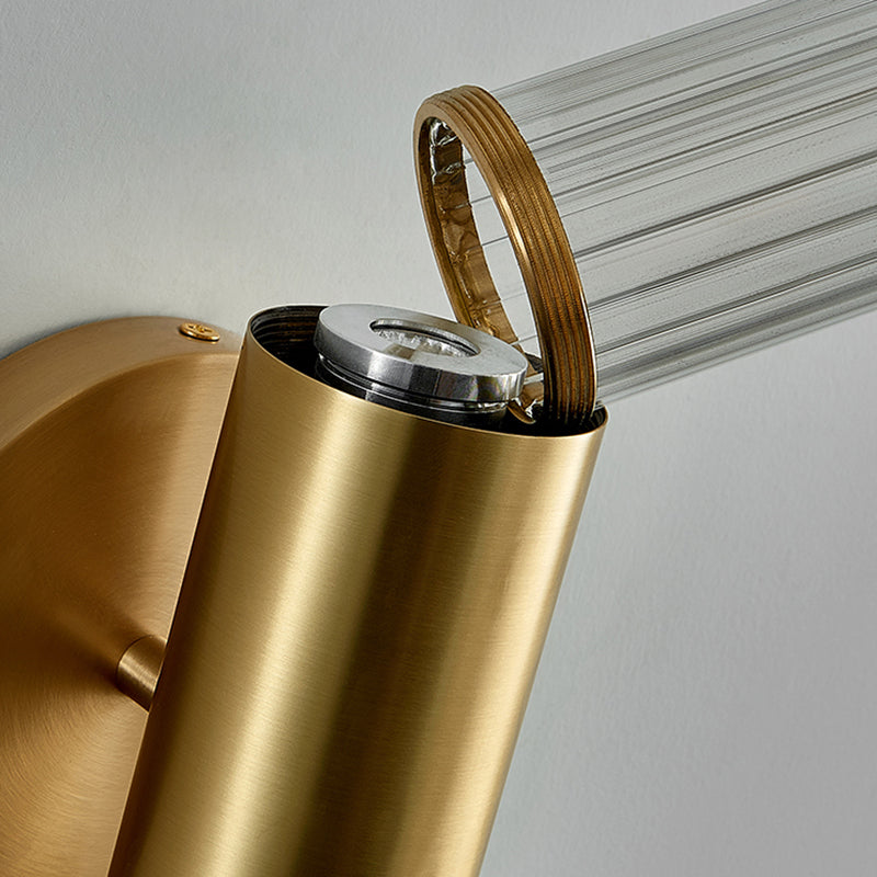 Modern Style Cylinder Vanity Light 2 Lights Metal Vanity Lamp for Shower Room