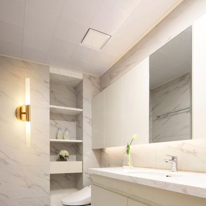 Modern Linear Shape Vanity Light Metal 2 Lights Vanity Lamp for Shower Room