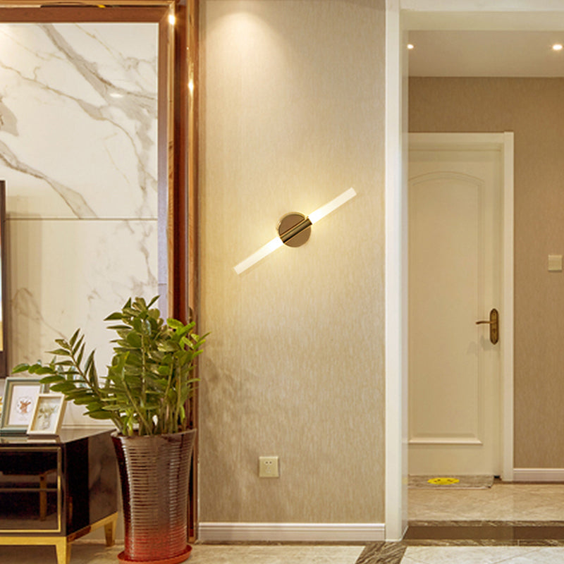 Modern Linear Shape Vanity Light Metal 2 Lights Vanity Lamp for Shower Room