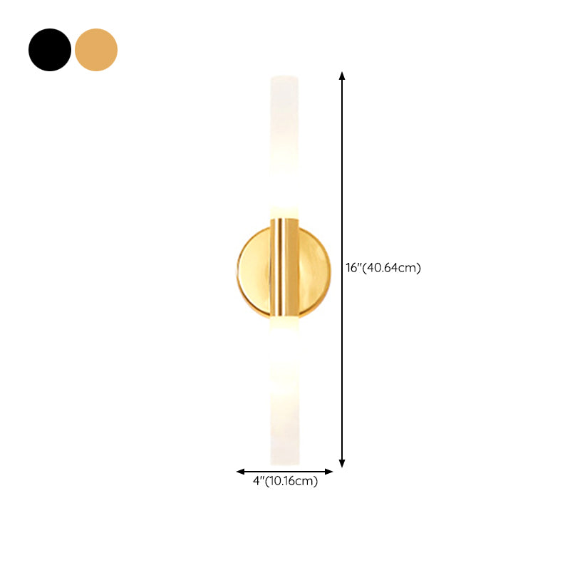 Modern Linear Shape Vanity Light Metal 2 Lights Vanity Lamp for Shower Room