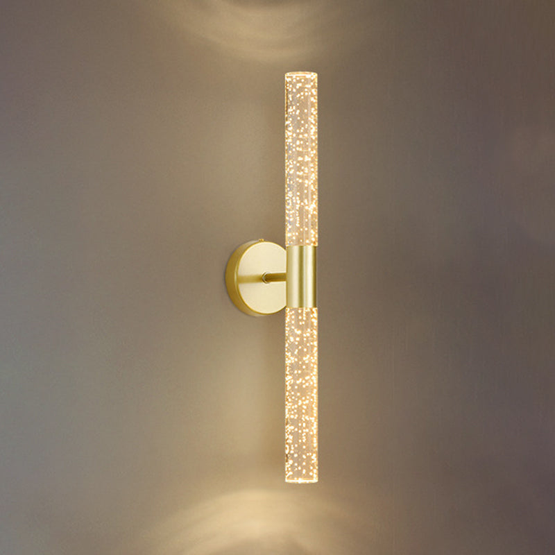 Modern Style Vanity Light Cylinder Shape 2 Lights Vanity Lamp for Shower Room