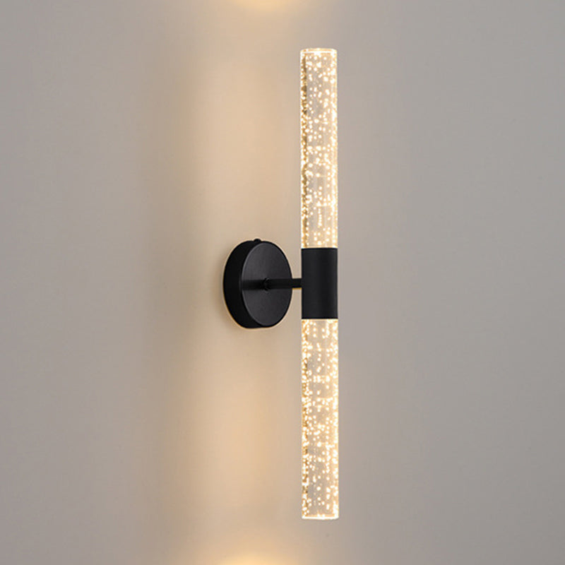 Modern Style Vanity Light Cylinder Shape 2 Lights Vanity Lamp for Shower Room