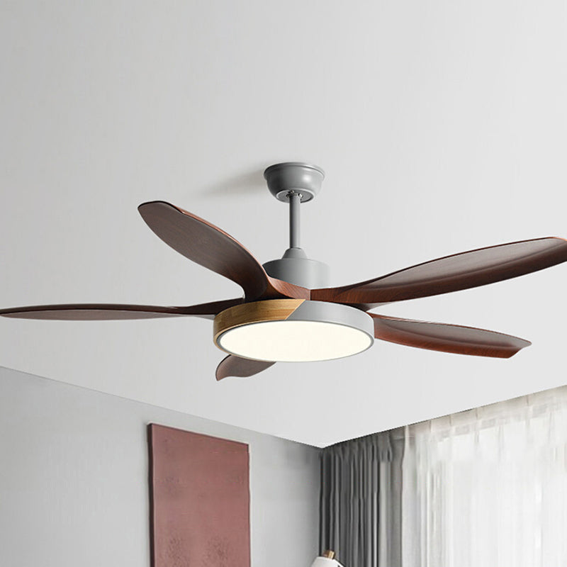 1 - Light Ceiling Fan Light Minimalist Metal and Acrylic Fan Light Ceiling