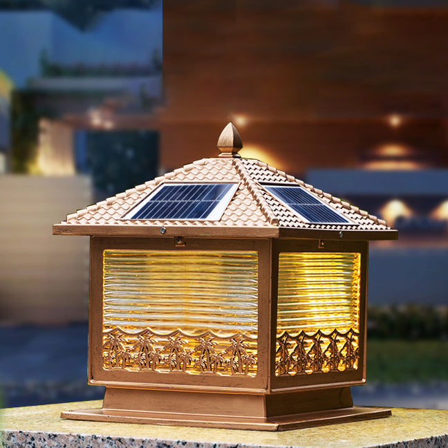 Modern LED Pillar Light Simple Solar Lighting Fixture for Garden