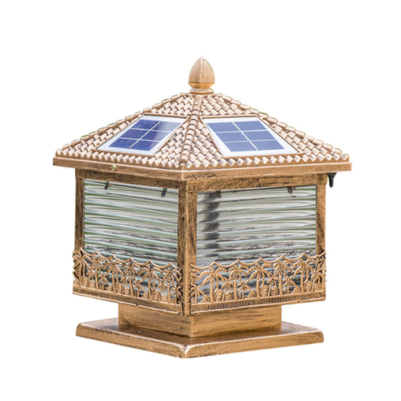 Modern LED Pillar Light Simple Solar Lighting Fixture for Garden