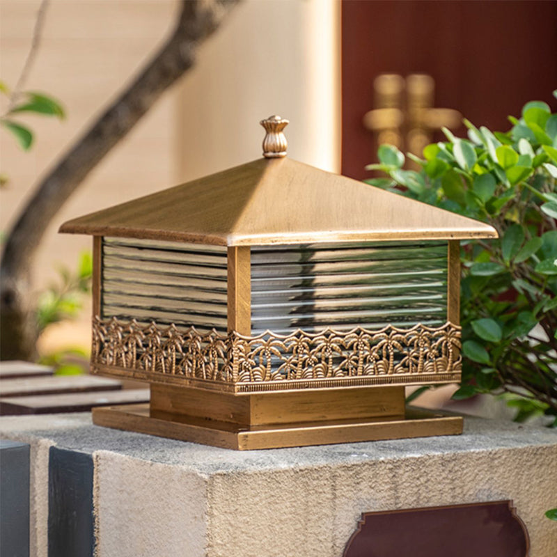 Modern LED Pillar Light Simple Solar Lighting Fixture for Garden