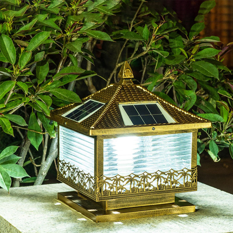 Modern LED Pillar Light Simple Solar Lighting Fixture for Garden