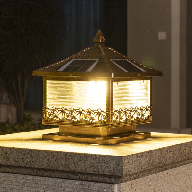 Modern LED Pillar Light Simple Solar Lighting Fixture for Garden